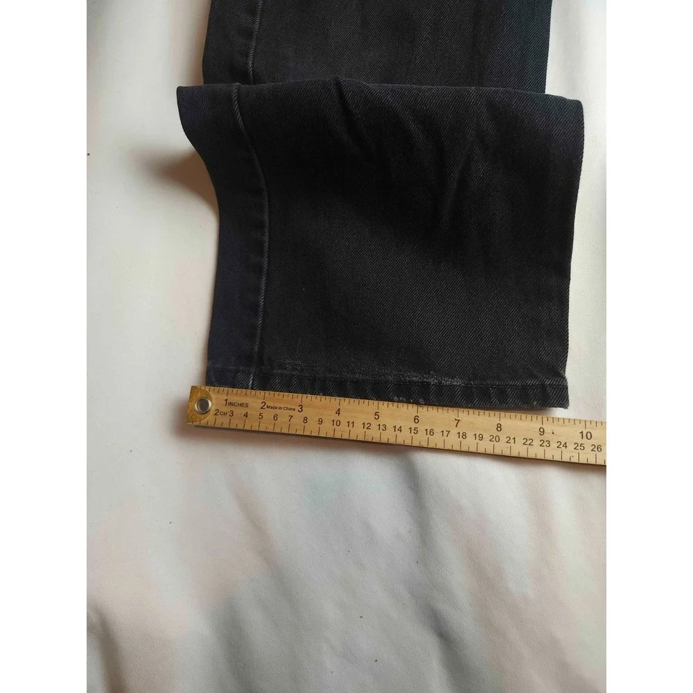 Levi's 550 Jeans Mens Size 34x28 Black Denim Relaxed Fit Straight Leg Casual
